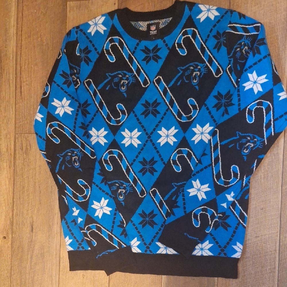 NFL Team Apparel Panthers Men's Sweater Size L